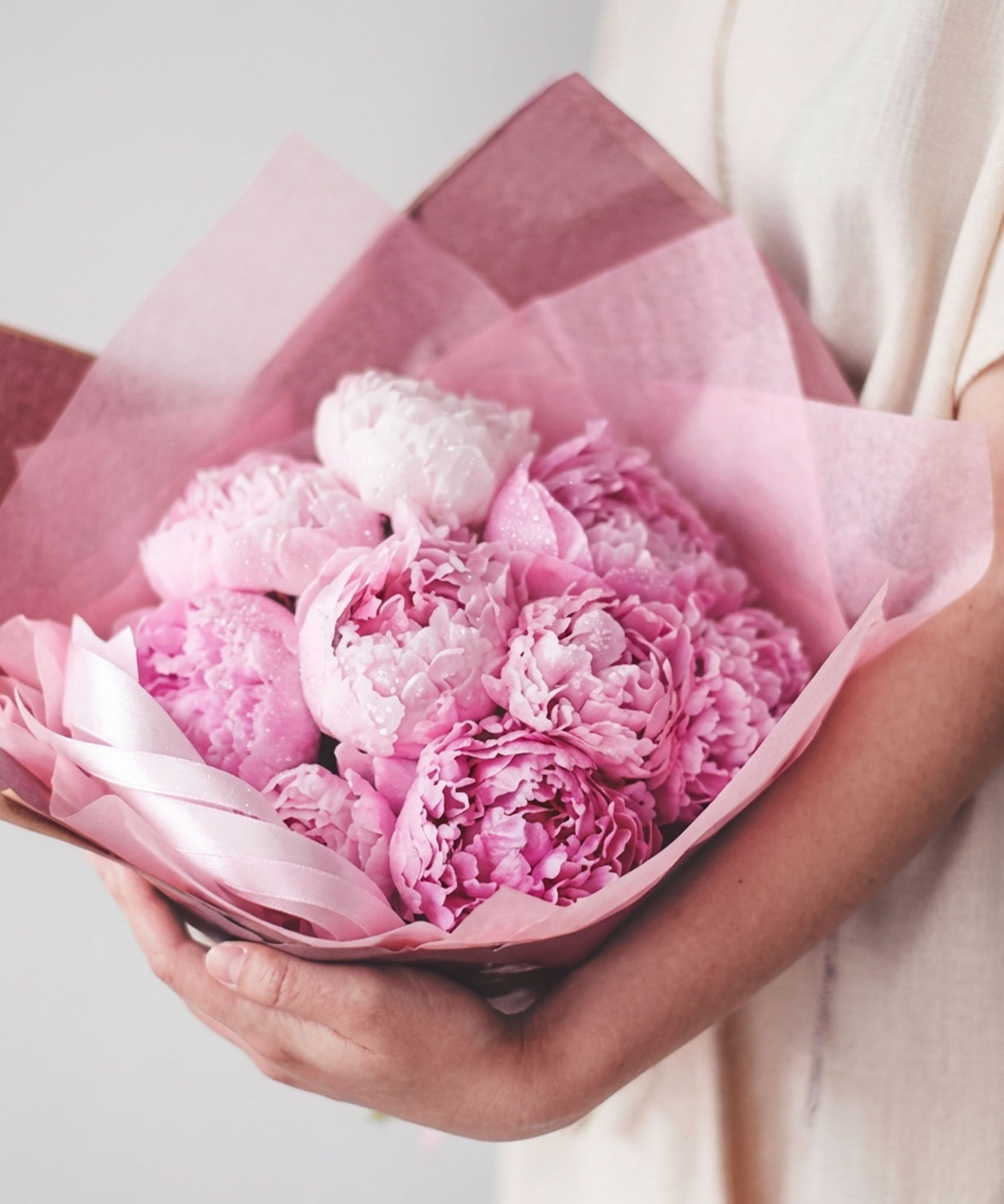 Букет из 9 "Сара Бернар" Pink